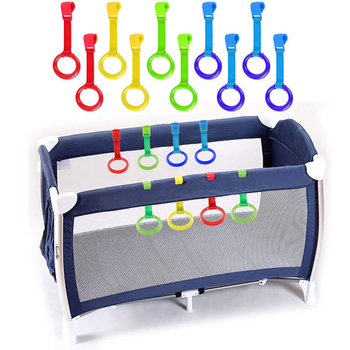 Rovtop 10 Pezzi Anelli Box Bambini, per Culla 9 CM di Diametro, Verde - Ilgrandebazar