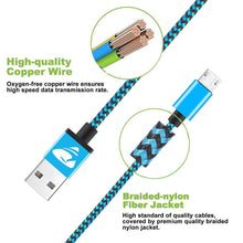 Carica l'immagine nel visualizzatore di Gallery, Aione Cavo Micro USB 2M [3-Pezzi] Android Nylon... - Ilgrandebazar
