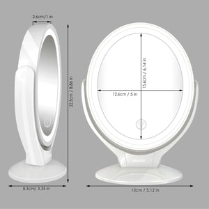 Aesfee 7X Specchio Ingranditore per Trucco con Luce LED, Bianco - Ilgrandebazar