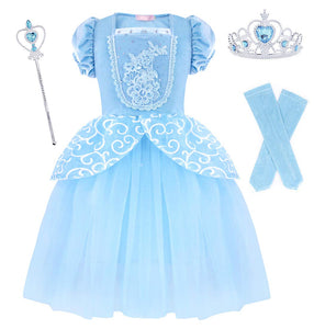 AmzBarley Vestito da Principessa Cinderella Costume Cenerentola per Bambina... - Ilgrandebazar