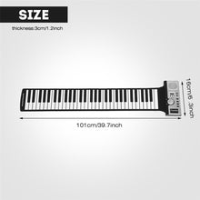 Carica l&#39;immagine nel visualizzatore di Gallery, Dilwe Roll Up Piano, Portable 61 Keys Rotolo di Mano per Tastiera... - Ilgrandebazar
