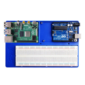 GeeekPi Raspberry Pi 4 Holder ABS Breadboard Holder,5 in 1 Base Blu