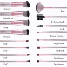 Carica l&#39;immagine nel visualizzatore di Gallery, Pennelli Make Up Professionali, Abody 16 Set di Per 16pc, Rosa - Ilgrandebazar