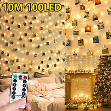 Carica l&#39;immagine nel visualizzatore di Gallery, WEARXI Luci Led per Clip Foto - 10M 100 LED Impermeabile 8 Modalità Lucine... - Ilgrandebazar
