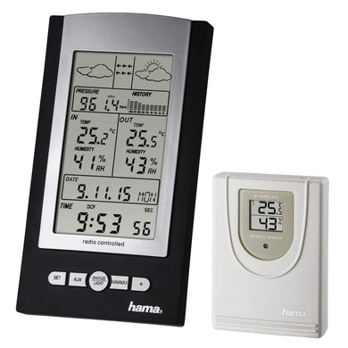 Hama Stazione barometrica Elettronica EWS-800 Nera/Silver Nero - Ilgrandebazar