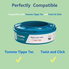 Carica l'immagine nel visualizzatore di Gallery, Ricarica compatibile con Tec e Twist &amp; Click, con trattamento antiodore EVOH (4 Pezzi) 4 Unità