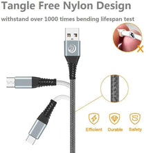 Carica l'immagine nel visualizzatore di Gallery, Yosou Cavo Micro USB [3-Pack 2M] Cavo Android USB Ricarica Rapida Micro USB Caricabatterie en Nylon Intrecciato Compatibile con Smartphone Samsung S6 S7 S5 J3 J7,Sony,HTC,Nokia,LG,Huawei,PS4