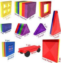 Carica l'immagine nel visualizzatore di Gallery, Desire Deluxe Set tessere magnetiche - Gioco Educativo per bambini e bambine - Età 3 4 5 6 7 anni - Impara con le costruzioni - 57 pz