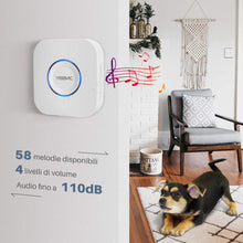 Carica l&#39;immagine nel visualizzatore di Gallery, YISSVIC Campanello Senza Fili No Batteria Necessaria Wireless... - Ilgrandebazar