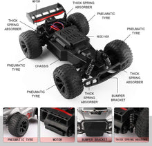 Carica l&#39;immagine nel visualizzatore di Gallery, Baztoy Macchina Telecomandata Multi-Terrain Fuoristrada Telecomandato 2.4GHz Veicoli Camion RC Auto da Corsa Radiocomandata Gadget Giochi All&#39;Aperto Regalo Giocattoli per Bambini Ragazzi Cingolati