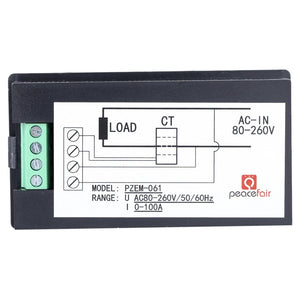 KKmoon Ac80-260V 100A Digitale LCD Corrente Tensione Potenza Attiva - Ilgrandebazar