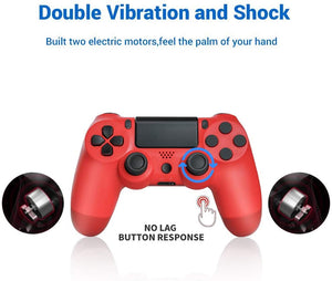Evaliss PS4 Controller, Wireless Gamepad Controller for Playstation 4 Red