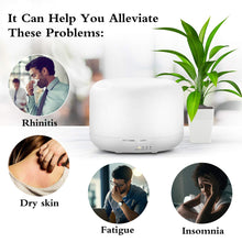 Carica l&#39;immagine nel visualizzatore di Gallery, UBEGOOD umidificatore, Diffusore di Olio Essenziale con Cambio 7 Bianco - Ilgrandebazar