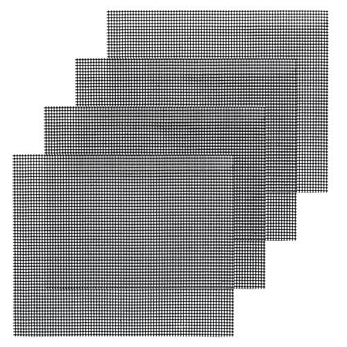 GWHOLE Set di 4 BBQ Grill Mesh Tappetino Antiaderente Griglia Rete...