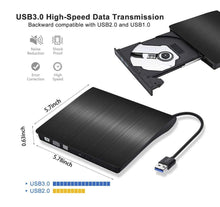Carica l&#39;immagine nel visualizzatore di Gallery, iAmotus Masterizzatore Dvd USB 3.0, Nero - DVD Esterno 3.0 + Tipo-C port - Ilgrandebazar