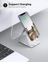 Carica l&#39;immagine nel visualizzatore di Gallery, Lamicall Supporto Telefono, Dock Telefono : Universale Supporto Dock per Phone XS XS Max XR X 8 7 6 6S Plus 5 5S 4 4S, Huawei, Samsung S9 S8 S7 S6 S5 S4 S3, Scrivania, Altri Smartphone - Argento