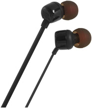Carica l'immagine nel visualizzatore di Gallery, JBL T110 Cuffie In Ear con Microfono, Cavo Piatto Antigroviglio, Comando a un pulsante, JBL Pure Bass Sound, Nero