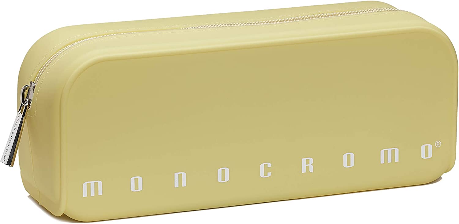 Pigna Astuccio Bustina Monocromo In Silicone Morbido - Doppia Cerniera, Colore Rosso, Porta Penne E Matite, Design Compatto - 2