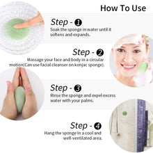 Carica l&#39;immagine nel visualizzatore di Gallery, Konjac Spugna Viso,100% Naturale (Set di 3) per esfoliazione e pulizia... - Ilgrandebazar