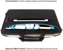 Carica l&#39;immagine nel visualizzatore di Gallery, DOMISO 15.6 Pollici Borsa a Tracolla per Laptop Impermeabile Cartella Borsa Porta PC con Manico per 15.6&quot; Lenovo Yoga Chromebook/ThinkPad T580/Asus ROG Zephyrus GX501/HP Pavilion 15/Acer Swift 3,Nero 15.6 Pollici Nero