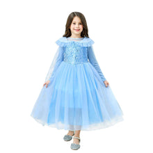 Carica l&#39;immagine nel visualizzatore di Gallery, Vicloon Elsa Frozen Costume, 2pcs Blu Principessa Costume Vestito Elsa...