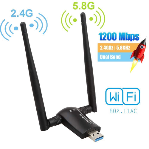Flybiz Chiavetta WiFi 1200Mpbs, Adattatore USB 3.0 WiFi, Dual Band... - Ilgrandebazar