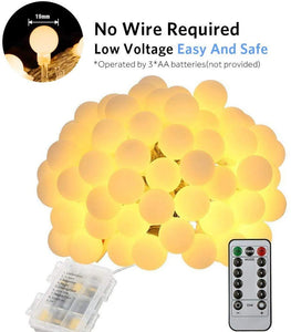 Tomshine Luci Della Stringa Della Palla 80 Palle Alimentato a batteria IP44