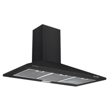 Carica l&#39;immagine nel visualizzatore di Gallery, Ciarra, cappa con aspiratore, da cucina, 90cm, in acciaio INOX (nero) Nero - Ilgrandebazar