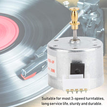 Carica l&#39;immagine nel visualizzatore di Gallery, ASHATA Motore per Giradischi, Motore per Giradischi con registratore in Vinile con Spazzola a 3 velocità DC 12V, con Foro di Montaggio da 25 mm e velocità di Rotazione 78 Giri,Robusto e Durevole