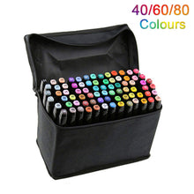 Carica l&#39;immagine nel visualizzatore di Gallery, Artista Necessario grafico pennarello Double Ended Finecolour Nero 40 Colori - Ilgrandebazar