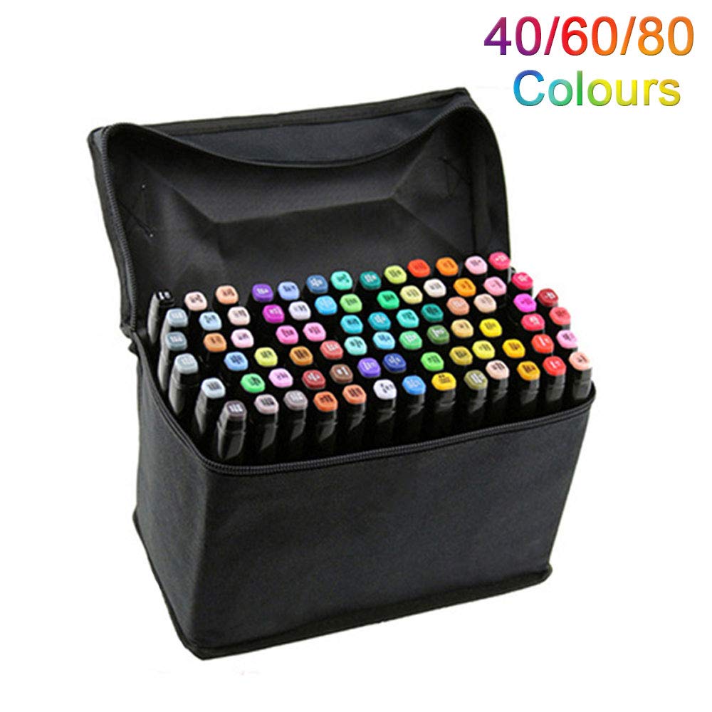 Artista Necessario grafico pennarello Double Ended Finecolour Nero 40 Colori - Ilgrandebazar