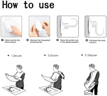 Carica l'immagine nel visualizzatore di Gallery, Barba Grembiule, Silingsan Beard Apron Cattura Barba e Capelli, Grembiule con Ventose per Specchio Lasciate Che il Vostro Bagno Pulire - Nero