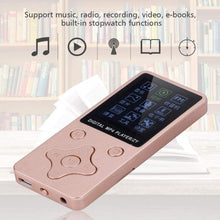 Carica l'immagine nel visualizzatore di Gallery, VBESTLIFE Lettore MP3 Digitale Mini USB MP3 Lettore Portatile MP3 Player Lettore Musicale con Auricolari MP3 / MP4 Music Player Supporto 32GB TF Card(Rosa)