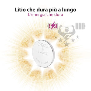 Pile CR2032 - Confezione da 10 Batterie a Bottone al Litio - 10 Pack