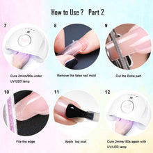 Carica l&#39;immagine nel visualizzatore di Gallery, Polygel Nail Kit Poligel Unghie Ricostruzione Set Completo 30ML x 4 Colori, Facile da Applicare, con Bast Top Coat, 100 Forme Doppie, Spazzola a Due Punte, Lima per Unghie, Spatola
