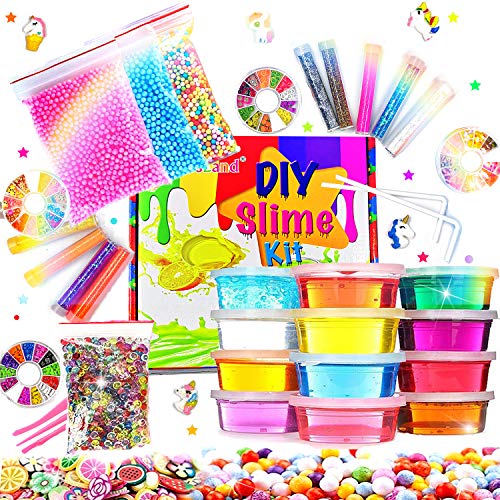 Kit Fluffly Slime Fai da Te 12 colori di Crystal con 10 bottiglie di... - Ilgrandebazar