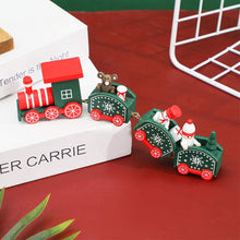 Carica l&#39;immagine nel visualizzatore di Gallery, Lifreer Set di Giocattoli in Legno del Treno di Natale Mini Caravan Trenino con 3 carrozze per Bambini Regalo Decorazioni Natalizie (Verde)