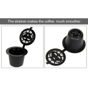 Lictin Capsule per Caffè Ricaricabili Nespresso, 6 Tazze +2 Nero - Ilgrandebazar