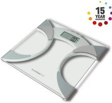 Carica l'immagine nel visualizzatore di Gallery, Salter Bilancia Pesapersone Digitale Analizzatrice Ultrasottile in Vetro, Calcola la Percentuale di Grasso, Acqua e Massa Corporea, Memoria 4 Utenti, Capacità Massima 160 Kg, Bianco