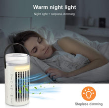 Carica l&#39;immagine nel visualizzatore di Gallery, Mini Condizionatore Portatile, Personale Basso Rumore Climatizzatore 4-in-1 Aria Condizionata, Ventilatore da Scrivania, Purificatore Umidificatore, 3 velocità di ventilazione Condizionatore d&#39;aria