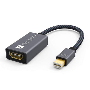 IVANKY Adattatore Mini DisplayPort a HDMI [Nylon Intrecciato] 1 Pezzo, Grigio