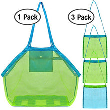 Carica l&#39;immagine nel visualizzatore di Gallery, FineGood Borsa Sacchetto Rete Grande Portatile Porta Giochi Palle Spiaggia,...