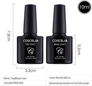 Saint-Acior Kit per Unghie Ricostruzione Base Coat e Top Coat Smalto in Gel per Unghie ricostruzione Nail art DIY