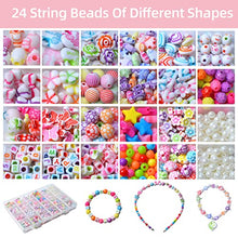 Carica l'immagine nel visualizzatore di Gallery, Bubble pig, Bambini,600 PCS Perline Colorate dei Bambini Fare Gioielli Braccialetti Necklace Kit Perline Lettere per Ragazze