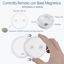 Carica l&#39;immagine nel visualizzatore di Gallery, Paio Interruttore per Luce Senza Fili, LoraTap 2pz Interruttori Remoto con Base Magnetica + 1 Ricevitore a Relè, Telecomando 200m 230V, On/Off Switch Wireless per Lampade e Apparecchi Elettrici