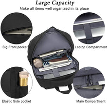Carica l'immagine nel visualizzatore di Gallery, Besttravel Zaino PC Portatili,Zaino con tasca antifurto Impermeabile Zaino per Laptop con Porta USB,Zaino per Computer Affari da 15.6 Pollici Notebook,Zaino Lavoro Uomo per Casual Scuola Nero