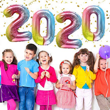 Carica l'immagine nel visualizzatore di Gallery, Foil Palloncini Numeri Arcobaleno 25 Pezzi, Numero Gigante 40 1