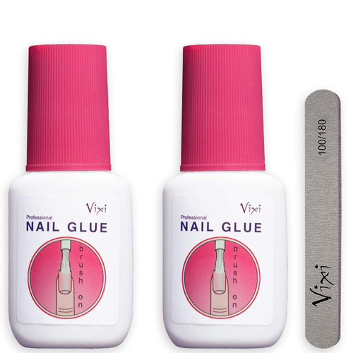 2 x 15g Vixi COLLA NAILA EXTRA FORTE Qualità del salone - Colla adesiva clear - Ilgrandebazar