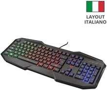 Carica l&#39;immagine nel visualizzatore di Gallery, Trust Gaming GXT 830-RW Avonn Tastiera da Gioco Illuminata, Nero [Layout Italiano]