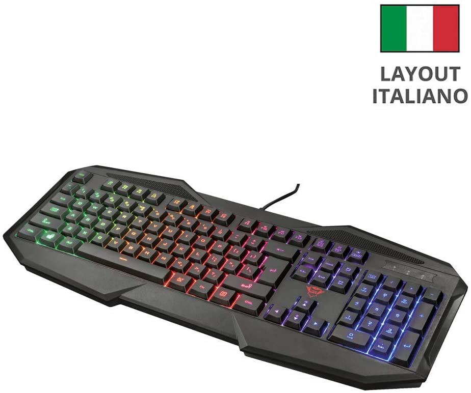 Trust Gaming GXT 830-RW Avonn Tastiera da Gioco Illuminata, Nero [Layout Italiano]